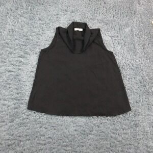 Beacon Apparel Shirt Womens Small Black Sleeveless Cowl Neck Blouse Top